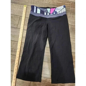 Lululemon Leggings Womens 6 Black Cropped Capri Pants Yoga Athletic Athleisure
